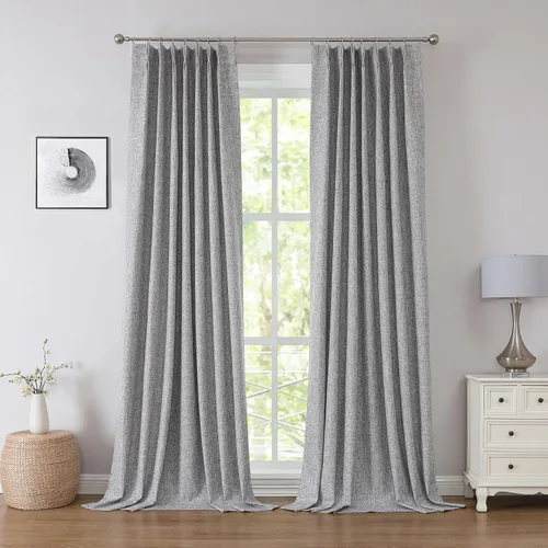 Vista 12 de Kayne Studio Cortinas opacas plisadas para sala de estar y dormitorio, habitación de bebé, cortinas con aislamiento térmico para oscurecer la Natural