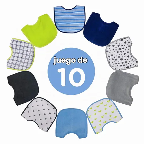 Vista 6 de Neat Solutions - Juego de baberos (10 piezas, resistente al agua)