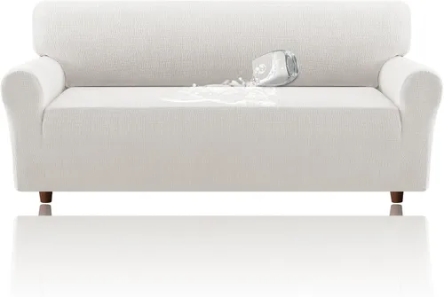 Vista 11 de H.VERSAILTEX - Funda elástica para sofá de jacquard con protector de muebles impermeable de 1 pieza, fundas para sofá elásticas con parte inferior