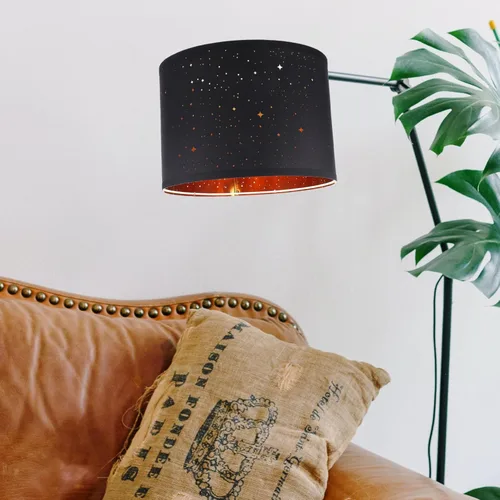 Vista 2 de LIFKOME Pantalla de tela Pantalla de lámpara de tambor de estrella, pantallas ahuecadas para lámpara de mesa, clip en la bombilla, lámpara de araña