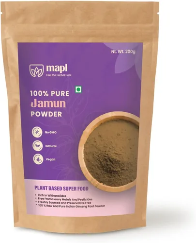 Vista 9 de MAPL Amla Powder (7.05 oz) – Superalimento indio orgánico para el cuidado del cabello Grosella espinosa india/polvo de amalaki 100% puro Apoya