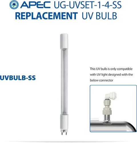 Vista 5 de APEC Water UG-UVSET-1-4-SS Esterilizador UV Kit de filtración de agua