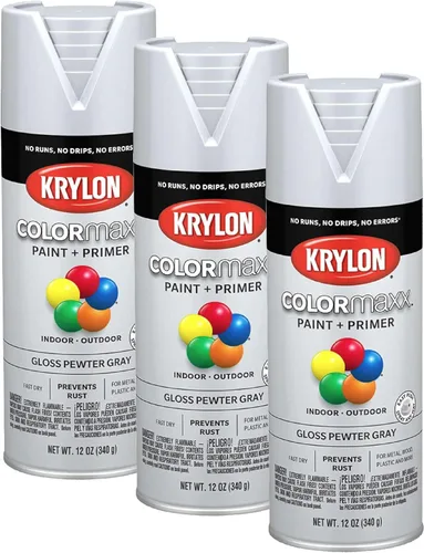 Vista 63 de Krylon K05554007 COLORmaxx Pintura en aerosol y base para uso en interiores y exteriores, color almendra satinada, 12 onzas (paquete de 1)