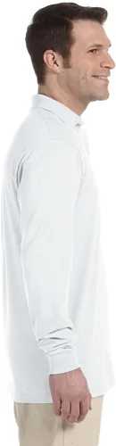 Vista 4 de Jerzees Men's Long Sleeve Polo Shirts, SpotShield Stain Resistant, Sizes S-2X