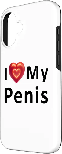Vista 2 de Funda para iPhone 16 I Love My Penis I Heart My Penis para el día de San Valentín