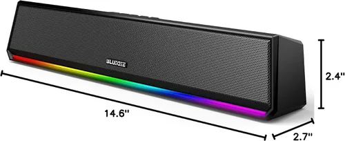 Vista 8 de Bluedee Altavoces de computadora para PC de escritorio, altavoces Bluetooth 5.3 para PC con luz RGB dinámica, barra de sonido de computadora