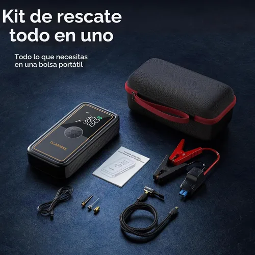 Vista 8 de OlarHike Arrancador de salto resistente portátil 3000A con compresor