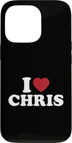Vista 10 de Funda con corazón rojo para iPhone 16 I Love Chris, I Heart Chris
