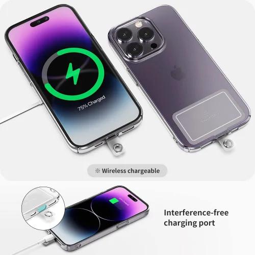 Vista 5 de Sinjimoru Cordón de teléfono celular para funda de teléfono (2 unidades), con correa ajustable para teléfono para muñeca, compatible con llavero