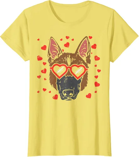 Vista 79 de Camiseta de regalo para perro con cara de pastor alemán, Negro, S