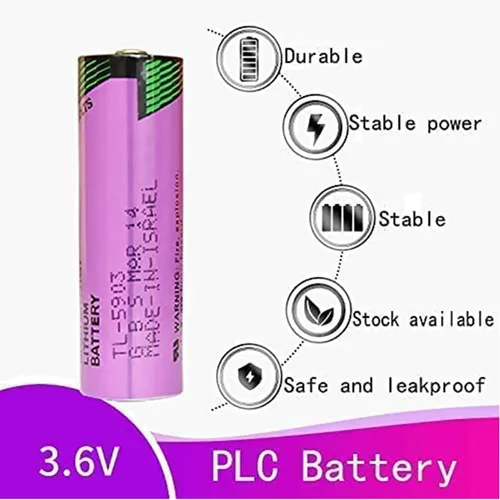Vista 5 de SL-360 PLC/TL-5903 3.6V 2400mAh AA Batería de litio para Tadiran TL-5903 SL-360 S7-400 ER14500 ER14505 para máquina Siemens S7-400 PLC