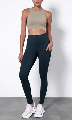 Vista 2 de ODODOS - Leggings de yoga de cintura alta con bolsillos para mujer, pantalones de yoga deportivos con control de abdomen, no se transparentan