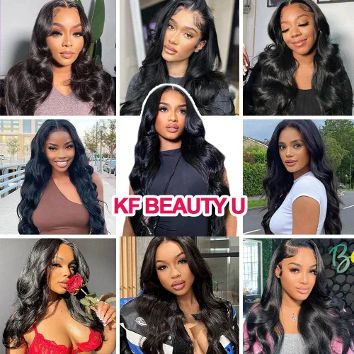 Vista 7 de Pelucas de cabello humano sin pegamento, prearrancadas de 13 x 4, pelucas de encaje frontal para mujeres negras, cabello humano con abuelitos, línea