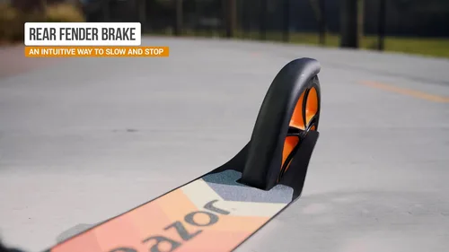 Vista 5 de Razor A5 Lux Kick Scooter for Kids Ages 8+ - 8" Urethane Wheels, Aluminum Frame, Anodized Finish Featuring Bold Colors and Graphics, for Riders up