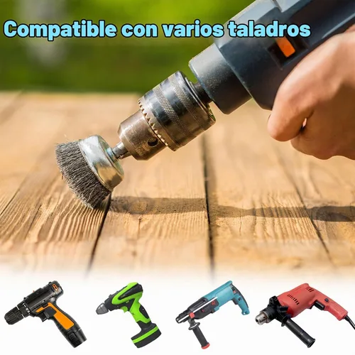 Vista 6 de Rocaris Paquete de 10 cepillos de alambre de 2 pulgadas con vástago