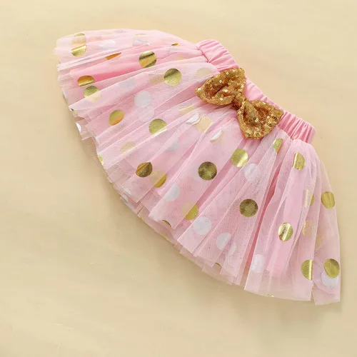 Vista 7 de Conjunto de ropa para bebé niña de primer cumpleaños con falda tutú con diadema