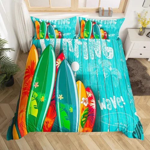 Vista 29 de Erosebridal Juego de ropa de cama con diseño de Feliz Navidad, adorable funda de edredón de muñeco de nieve tamaño individual para niños y niñas