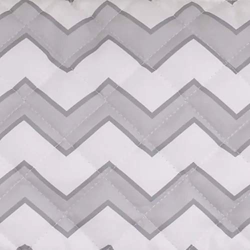 Vista 4 de Almohadilla para silla alta Chevron gris y blanco suave Cojín de repuesto fácil de instalar que se adapta a la mayoría de sillas altas de arnés