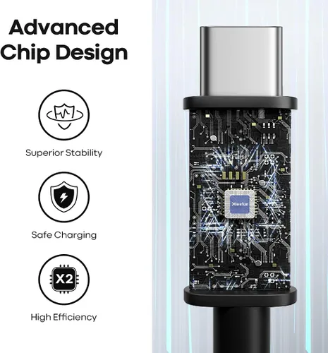 Vista 2 de CLEEFUN Cable USB C extralargo, 26 pies / 26.2 ft, cable de alimentación USB a USB C - Cable de carga tipo C de 26 pies (sin datos) para teléfono