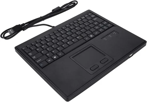 Vista 5 de Teclado táctil con cable de 10 pulgadas, 84 teclas ultra delgado integrado multitáctil tijeras trackpad