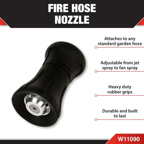 Vista 2 de Performance Tool W11090 Boquilla de manguera de incendios – Rociador de agua de metal resistente con patrones de pulverización ajustables