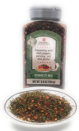 Vista 3 de Aglio Olio Pepperoncino Mezcla de espaguetis condimentos con chiles perejil sal y ajo Tradizione Italiana 8.8oz