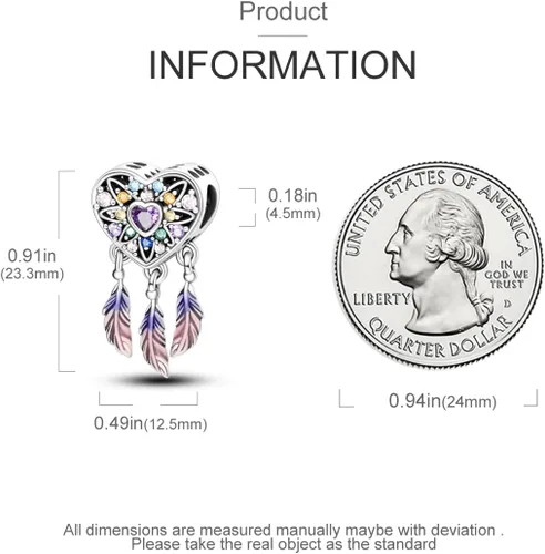 Vista 4 de Parmuz 925 Sterling Silver Charms for Charm Bracelet Necklace Mom Heart Love Dangle Charm Beads for Women Mother Grandmother Mothers Day Gift