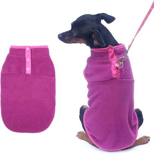 Vista 6 de Suéter de forro polar para perro, chaleco suave para perro, ropa sin mangas para cachorros, ropa de invierno para clima frío, chaqueta pullover