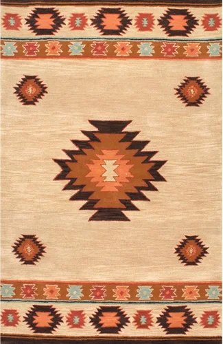 Vista 4 de nuLOOM Alfombra Shyla copetuda a mano, 9 x 12 pulgadas, color beige