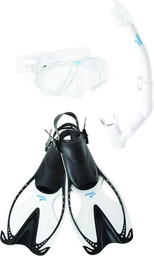 Vista 10 de Speedo Máscara de Buceo con Snorkel Unisex para Adultos Anti-empañamiento con Cubierta para la Nariz Serie Adventure