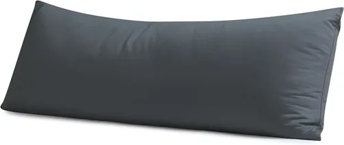 Vista 24 de Juego de 2 protectores de almohada de algodón egipcio 100%, tejido satinado de 400 hilos, protectores de almohada estilo cremallera de fácil cuidado