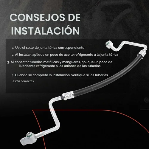 Vista 6 de A-Premium Conjunto de manguera de línea de descarga de A/C compatible con Honda CR-V 2007-2011 L4 2.4L, compresor a condensador para CR-V