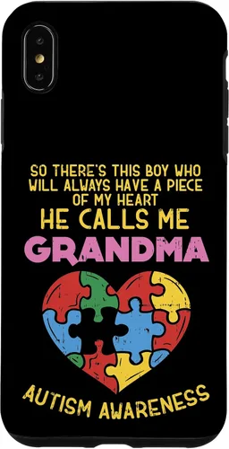 Vista 11 de Grandma Autism Awareness Austistic Boy Piece My Heart Case for iPhone 17