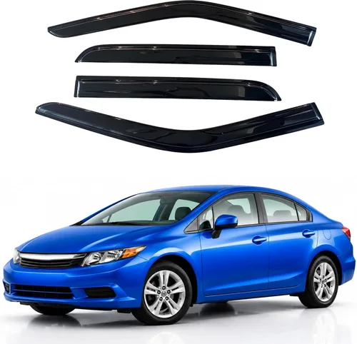 Vista 314 de Visera de ventana IG para Ford Focus Sedán y Hatchback 2012-2018, Protector de ventana lateral para lluvia y viento estilo Mugen, extra duradero