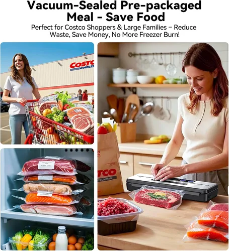 Vista 3 de Flekzo Máquina selladora al vacío para alimentos - Rápida compacta, multifuncional, aspiración continua, con sistema de vacío externo - Para
