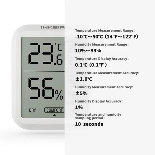 Vista 2 de Inkbird Termómetro Digital e Higrómetro, monitor de Temperatura y Humedad