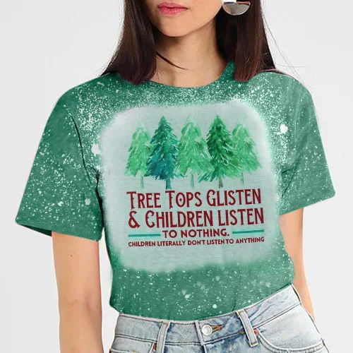 Vista 4 de Camisa de Navidad para profesora, camisetas de árbol para mujer, brillantes y brillantes, para niños, camiseta blanqueada, linda camiseta gráfica