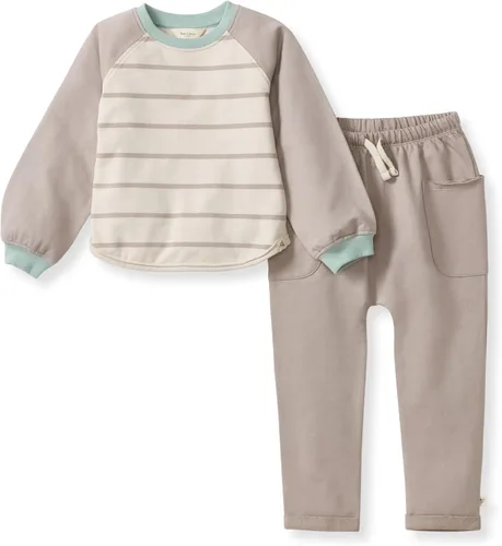 Vista 26 de Burt's Bees Baby Boys Organic Cotton Sweatshirt & Jogger Set, Outfit Bundle Fútbol de lavado ácido