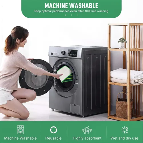 Vista 12 de Paquete de 3 repuestos para trapeador Libman Freedom, almohadillas de microfibra reutilizables de repuesto para trapeador, almohadillas de limpieza