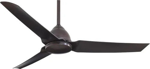 Vista 2 de Ventilador de techo para exteriores con mando a distancia Minka Aire F753-WHF Java Flat color blanco 54 pulgadas.