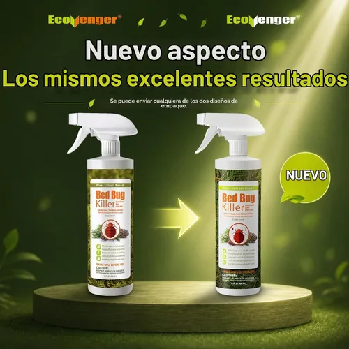 Vista 8 de Eliminador de plagas de cama Ecoraider en aerosol, 16 onzas, verde + no tóxico, mata 100% con protección extendida