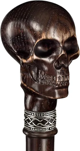 Vista 10 de Asterom Bastón de Calavera - Hecho a Mano - Bastón de Calavera Bastón Gótico de Vampiro Bastones de Calavera para Hombres, Bastón Steampunk