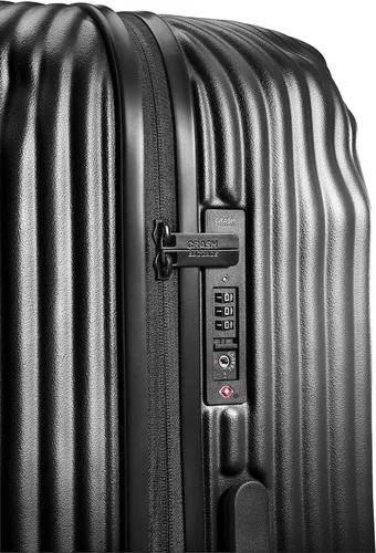 Vista 7 de CRASH BAGGAGE Maleta con carrito de rayas, Negro