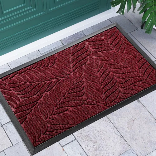 Vista 11 de Yimobra Tapete para puerta delantera para interiores y exteriores, 29.5 x 17 pulgadas, impermeable, para todas las estaciones, para entrada