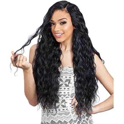 Vista 6 de Organique Mastermix Shake-N-Go - Extensión de cabello sintético de 18 pulgadas (color: 1 negro azabache)