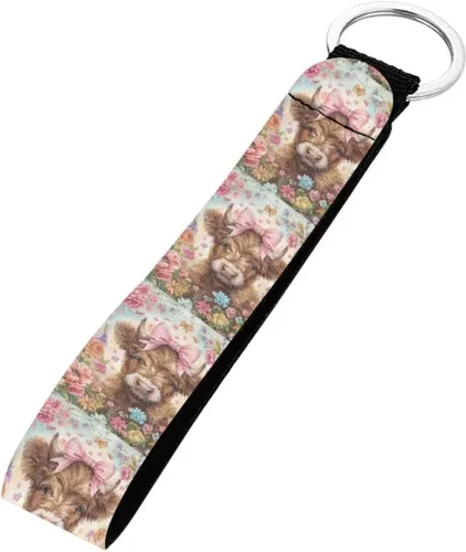 Vista 16 de INSTANTARTS Llavero automático Lanyard Hand Wrist Lanyard Correa de muñeca con anillo de metal
