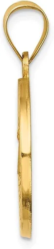 Vista 2 de Colgante de oro amarillo de 14 quilates con colgante de medalla Caridad del Cobre