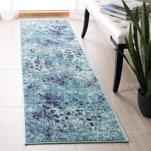 Vista 28 de SAFAVIEH Colección Madison - Alfombra de pasillo, 2'2" x 6', color fucsia y oro, diseño bohemio abstracto envejecido, no desprende pelusa y fácil