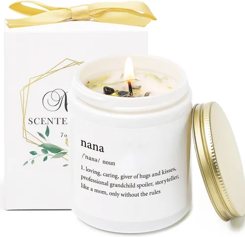 Vista 8 de Regalos para el día del abuelo para abuela, velas perfumadas para abuela, idea de regalo de cumpleaños de nietos, velas perfumadas de vainilla