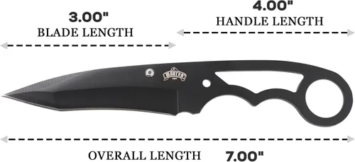 Vista 2 de Master USA MU-1119 Series Cuchillo táctico de cuello, 6.75 pulgadas en total